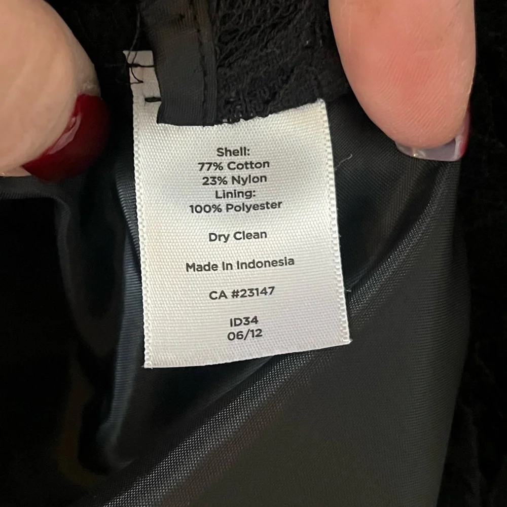 Talbots Black Lace Overlay Black Blazer Suit Jacket Women’s Size 14 - Picture 9 of 16